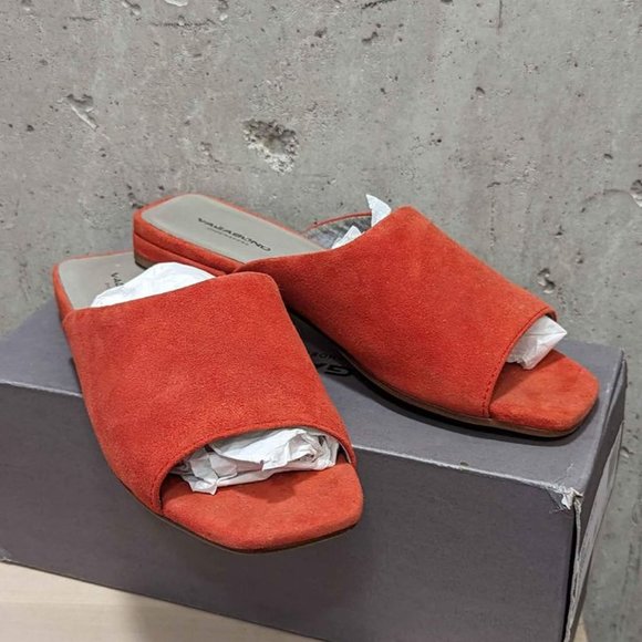 Vagabond Becky Slide Sandals, Coral Suede - Size 36 - Picture 2 of 5